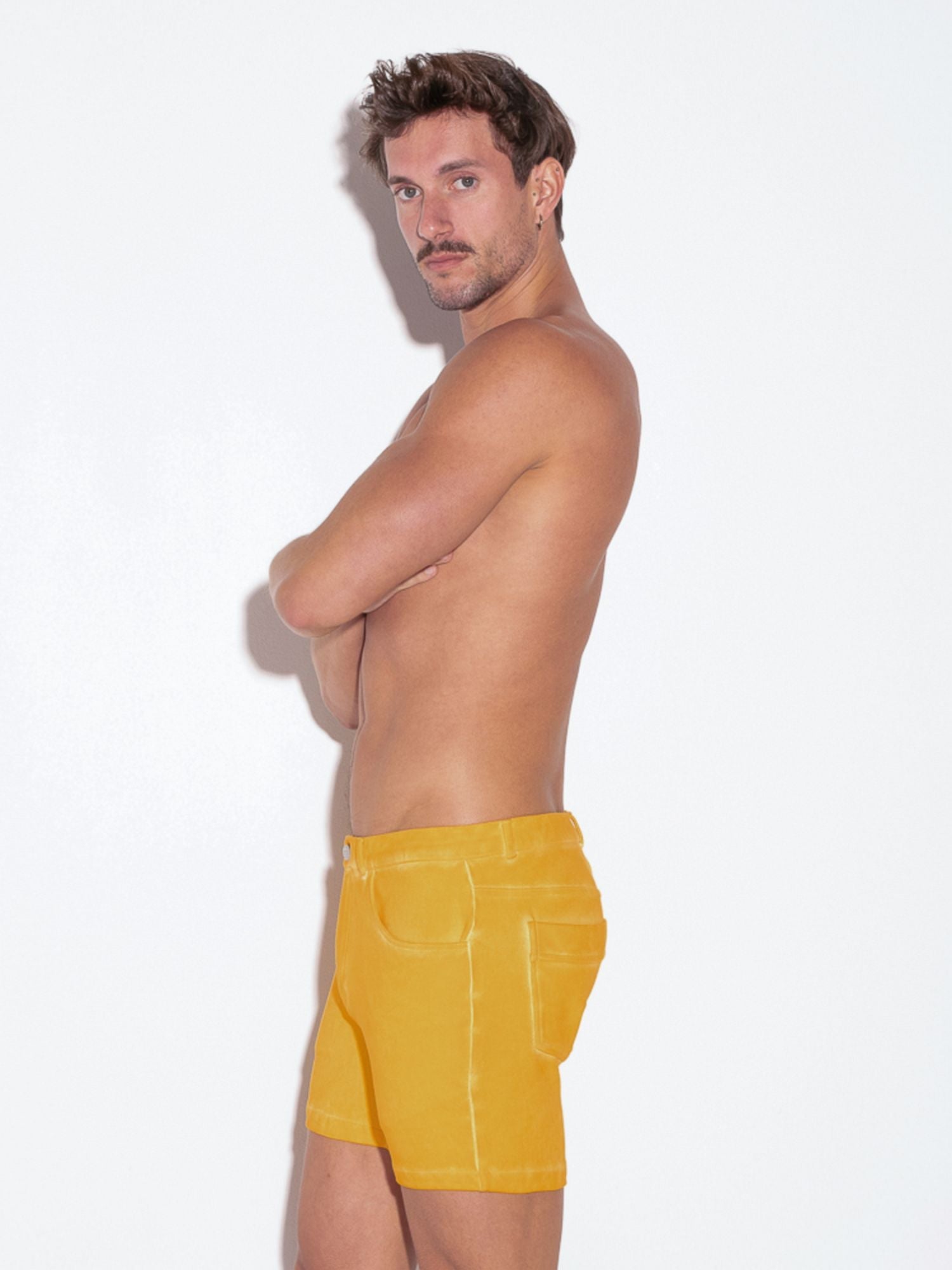 Code 22 - VINTAGE 5 POCKET SHORT 9712V, Chino Shorts Gelb - kurze Hose - Code 22 - Shop Deutschland Noodosz