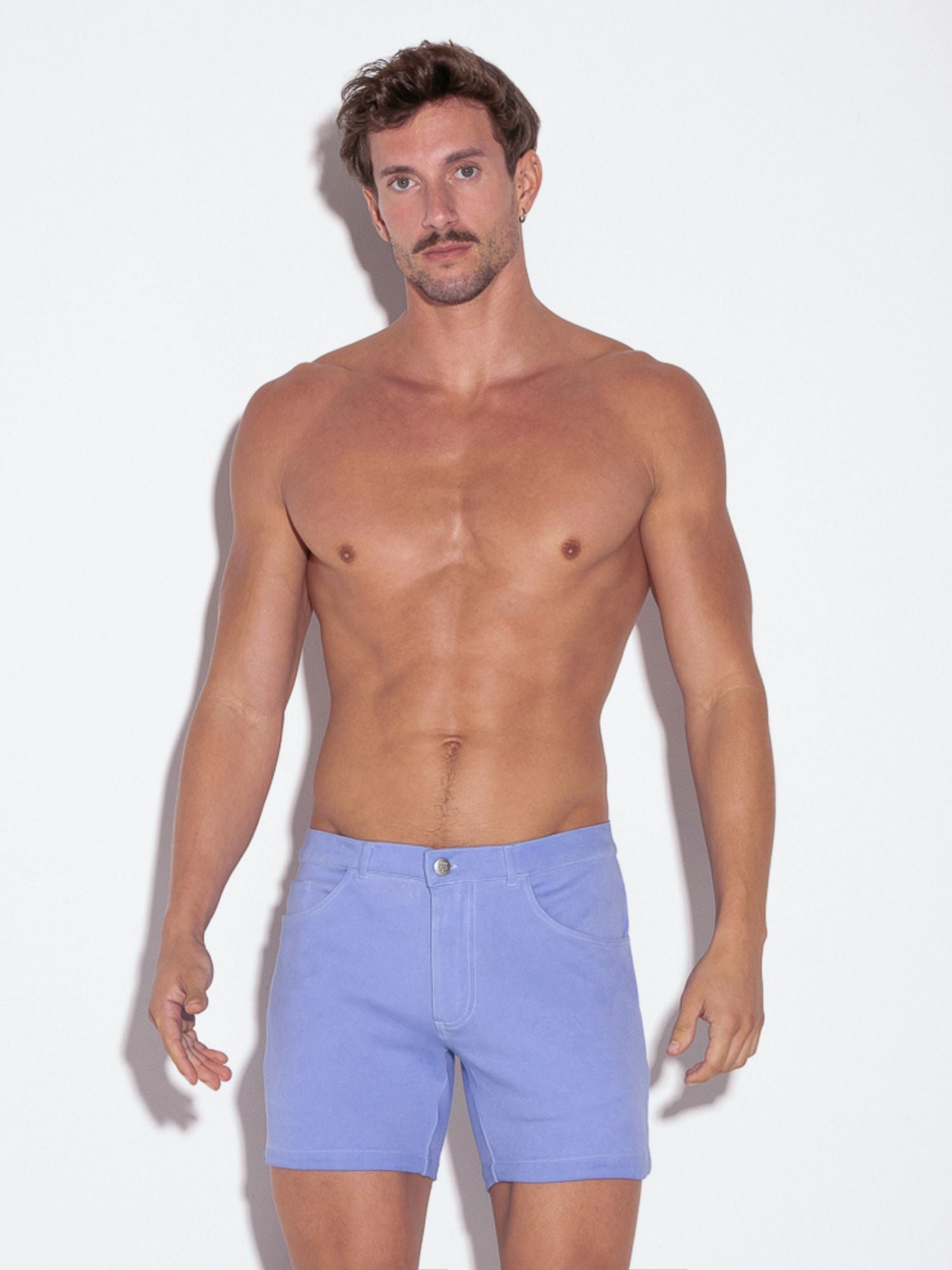 Code 22 - VINTAGE 5 POCKET SHORT 9712V, Chino Shorts Sky Blue - kurze Hose - Code 22 - Shop Deutschland Noodosz