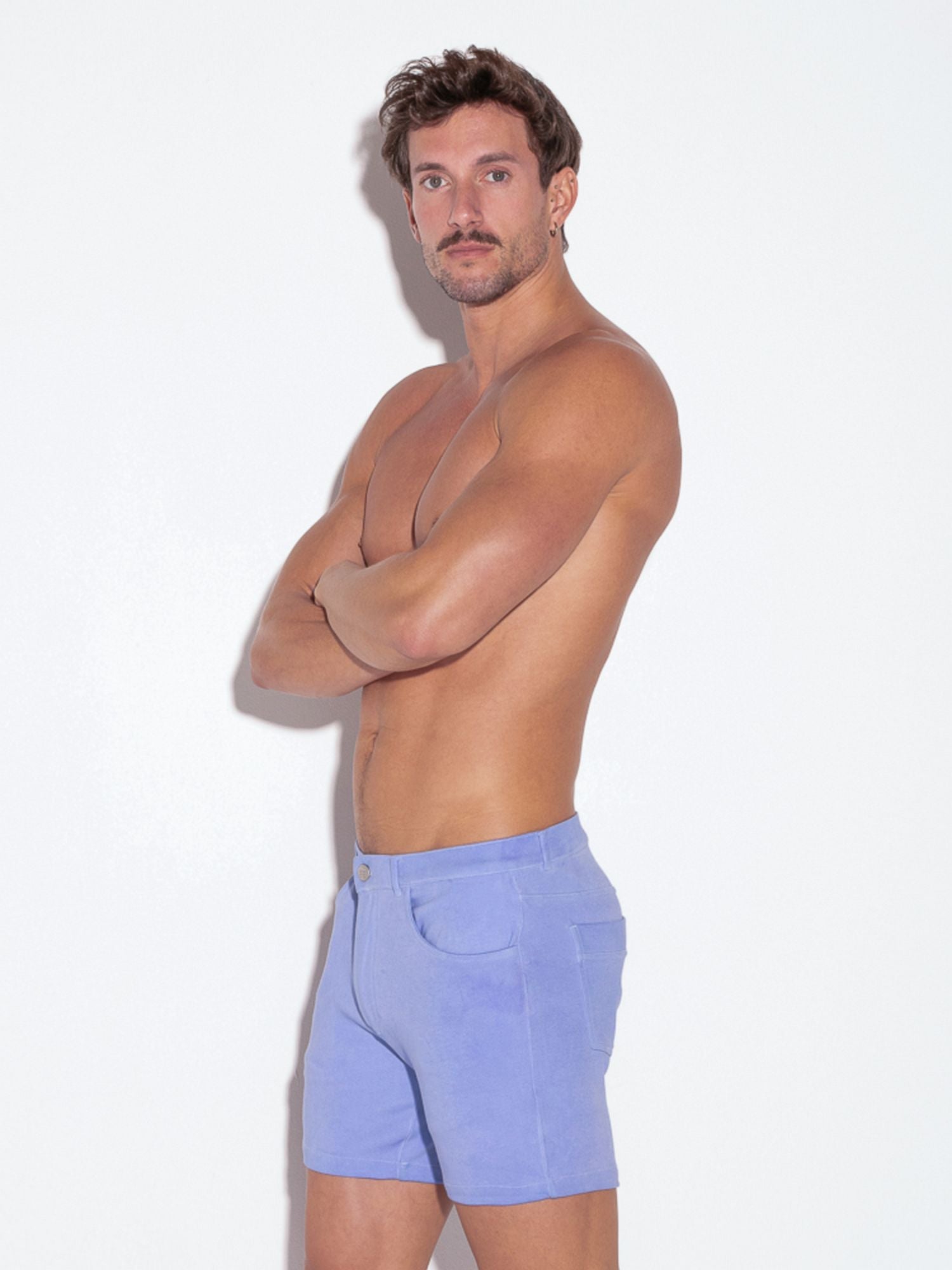 Code 22 - VINTAGE 5 POCKET SHORT 9712V, Chino Shorts Sky Blue - kurze Hose - Code 22 - Shop Deutschland Noodosz