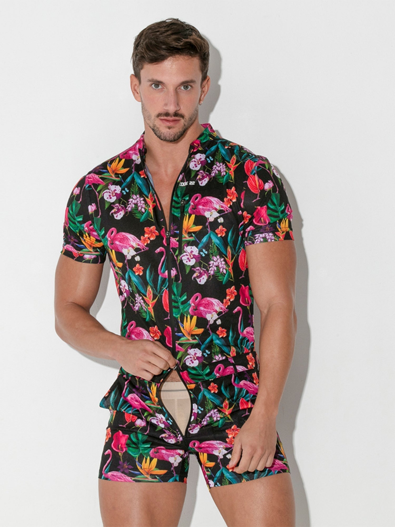 CODE 22 VIVID Jumpsuit Flamingos - Overall 9619 - noodosz CODE 22 VIVID Jumpsuit Flamingos - Overall 9619 Code 22 Kleidung & Accessoires:Herrenmode:Hosen nudosz.myshopify.com