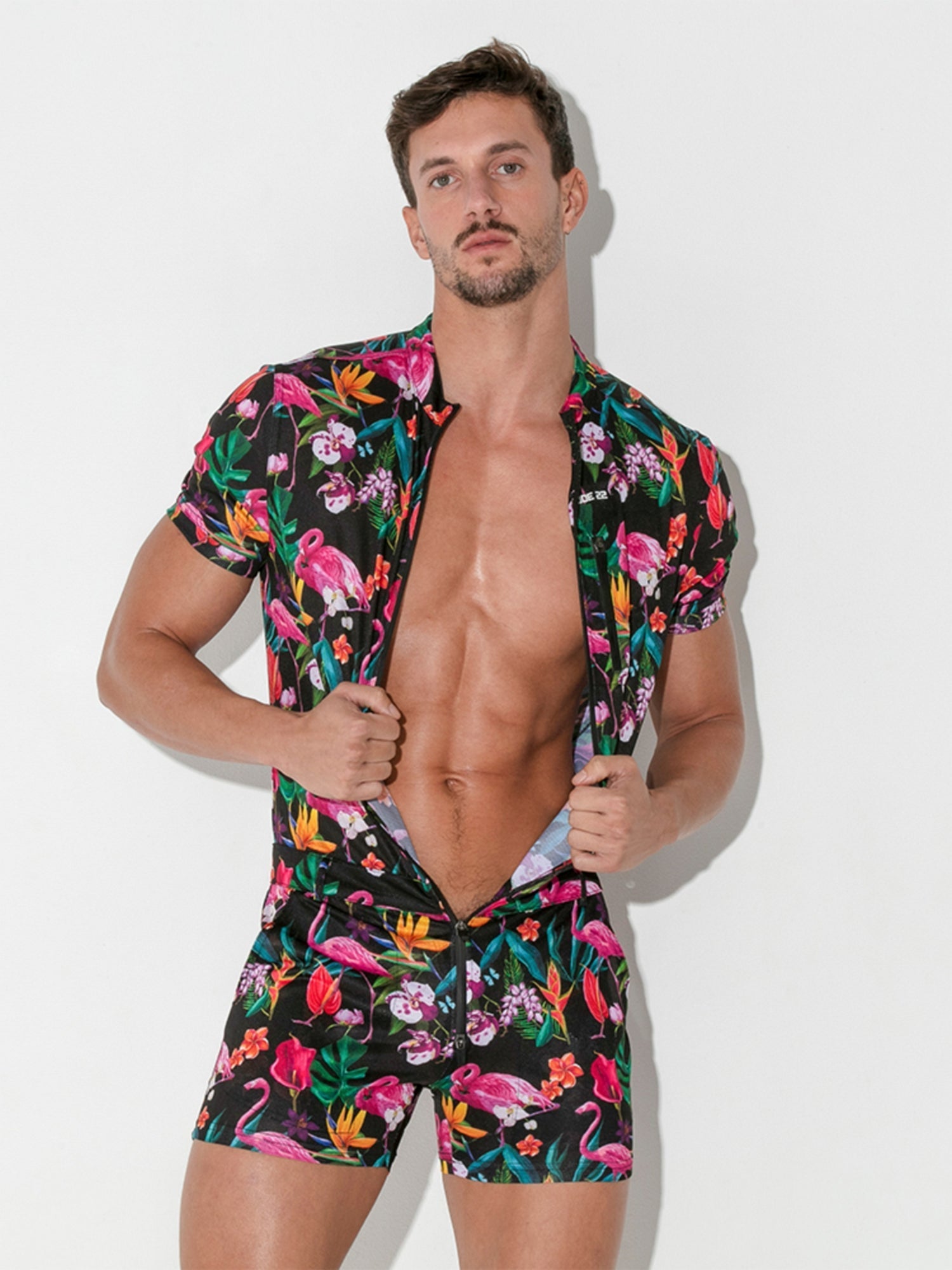 CODE 22 VIVID Jumpsuit Flamingos - Overall 9619 - noodosz CODE 22 VIVID Jumpsuit Flamingos - Overall 9619 Code 22 Kleidung & Accessoires:Herrenmode:Hosen nudosz.myshopify.com