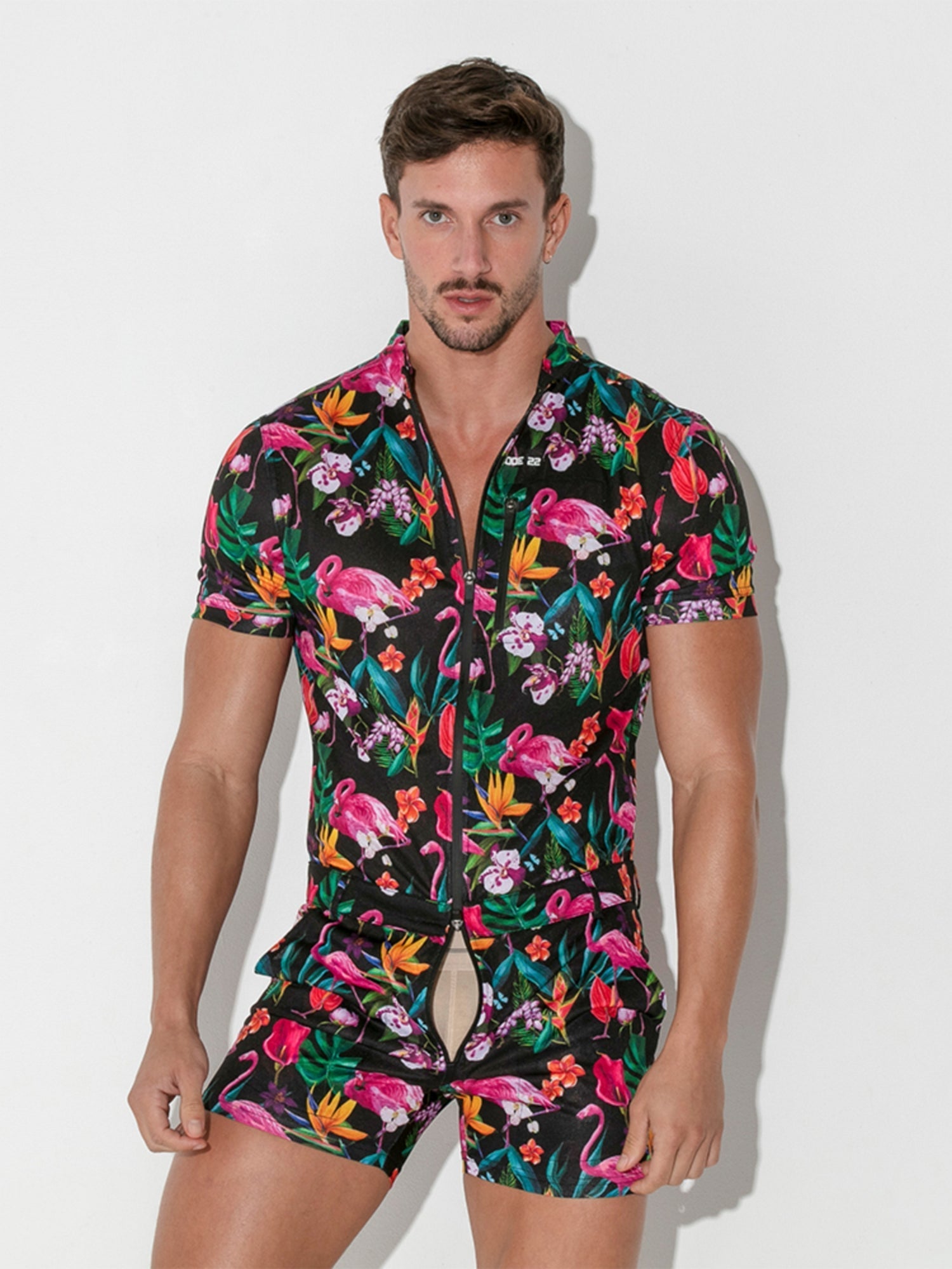 CODE 22 VIVID Jumpsuit Flamingos - Overall 9619 - noodosz CODE 22 VIVID Jumpsuit Flamingos - Overall 9619 Code 22 Kleidung & Accessoires:Herrenmode:Hosen nudosz.myshopify.com