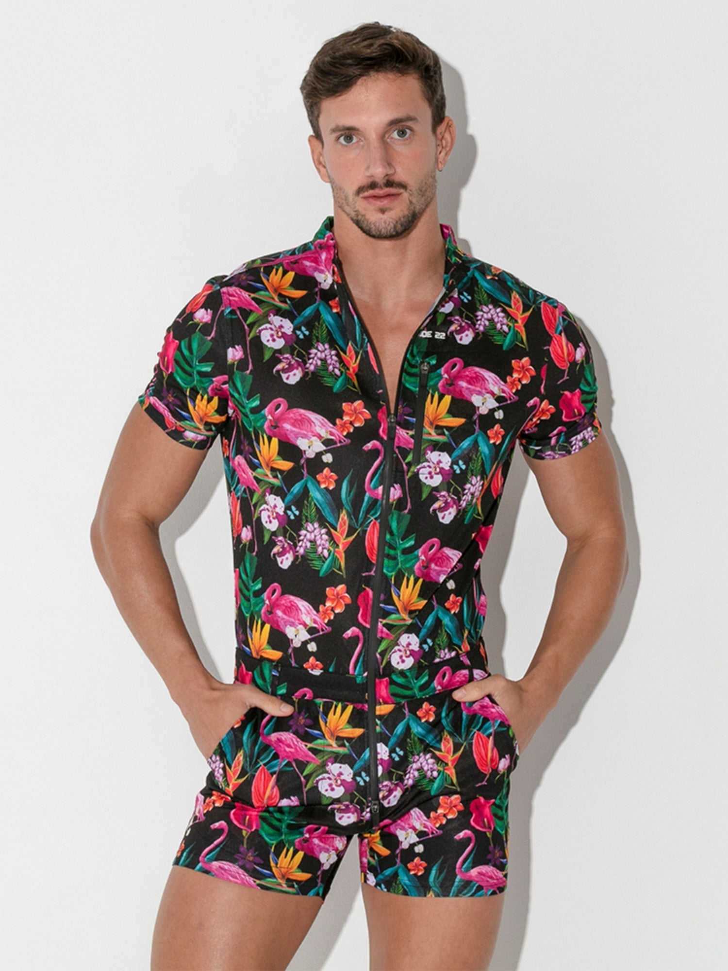 CODE 22 VIVID Jumpsuit Flamingos - Overall 9619 - noodosz CODE 22 VIVID Jumpsuit Flamingos - Overall 9619 Code 22 Kleidung & Accessoires:Herrenmode:Hosen nudosz.myshopify.com