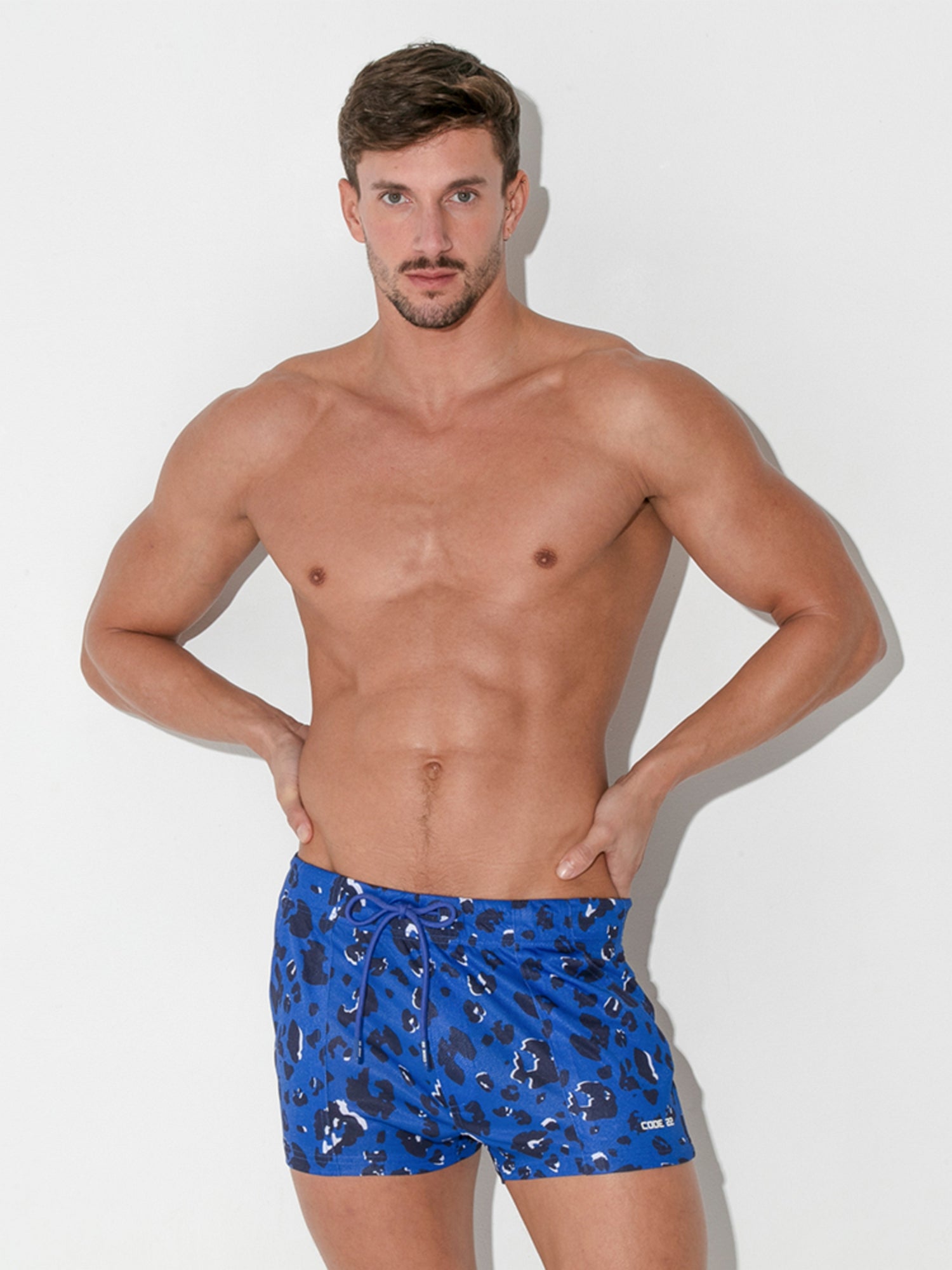 Code 22 VIVID MINI SHORTS Blau - 9621 Mesh Chinoshorts - noodosz