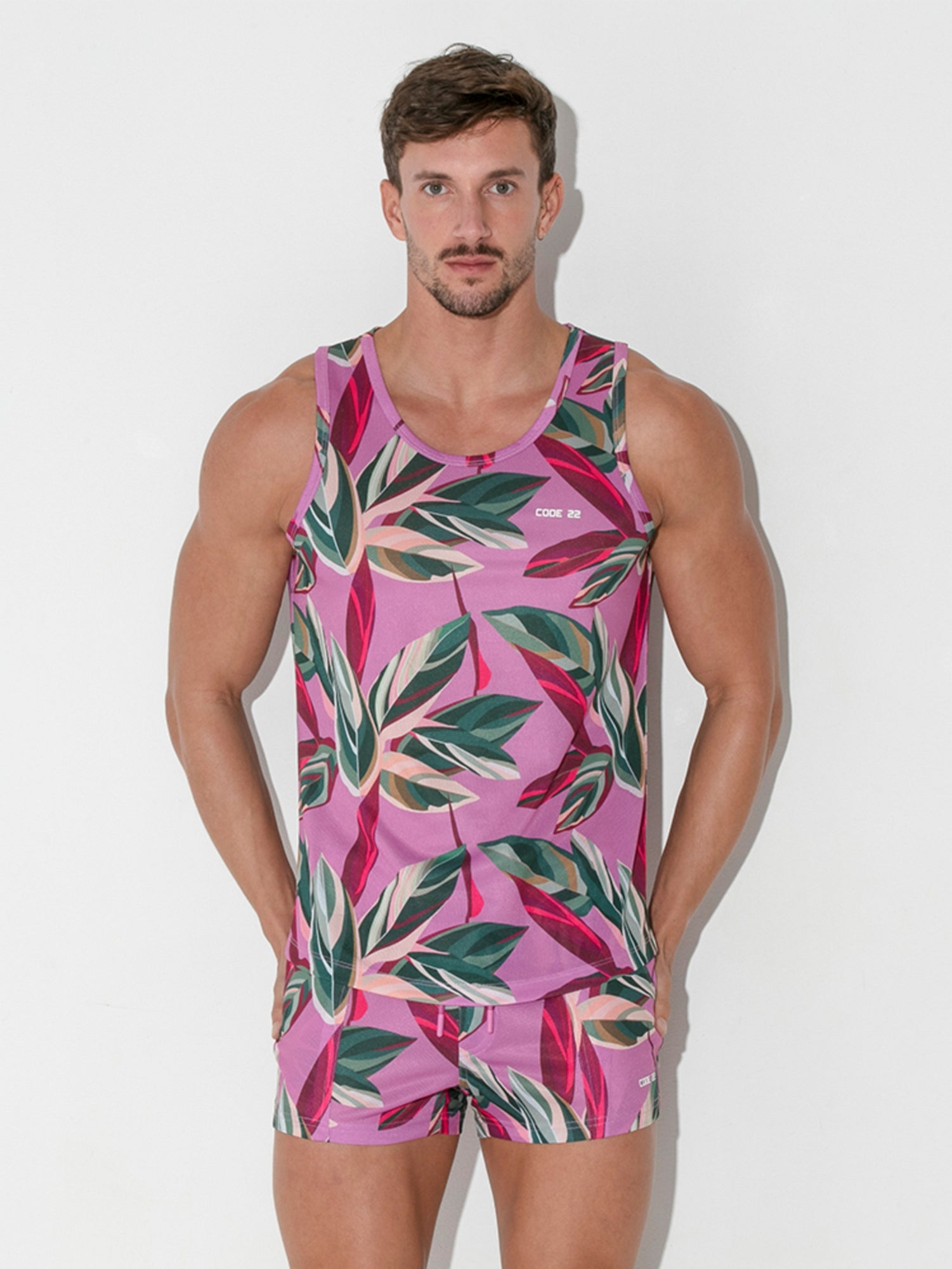 CODE 22 VIVID TANK TOP Pink - 9625 - noodosz CODE 22 VIVID TANK TOP Pink  - 9625 Code 22 Kleidung & Accessoires:Herren:Herrenmode:Shirts & Hemden:T-Shirts nudosz.myshopify.com