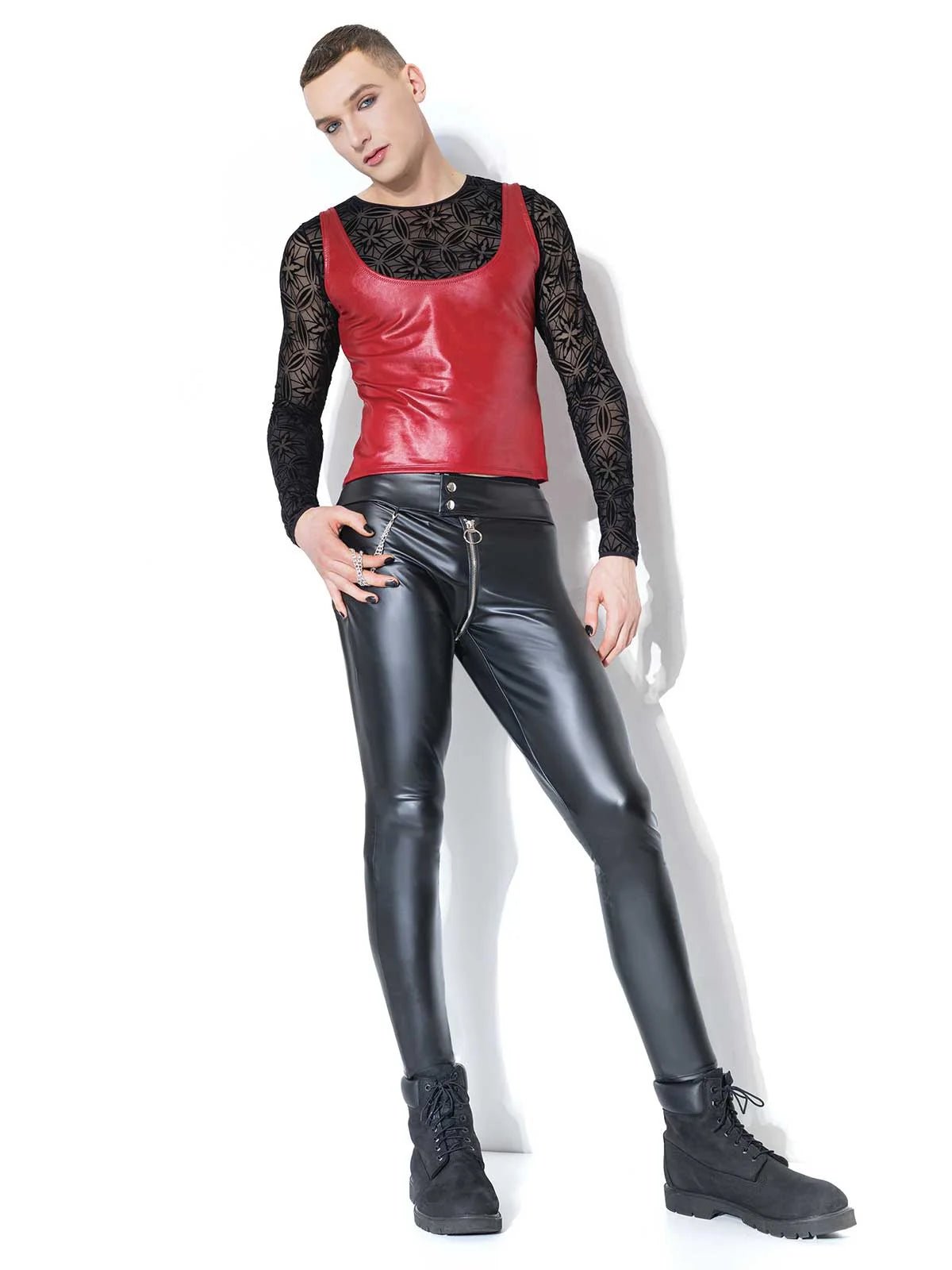 Coquette vegane Lederhose Wetlook Pant D9380 Fetishhose - noodosz - Coquette - Kleidung & Accessoires:Spezielle Anlässe:Erotik:Herrenunterwäsche