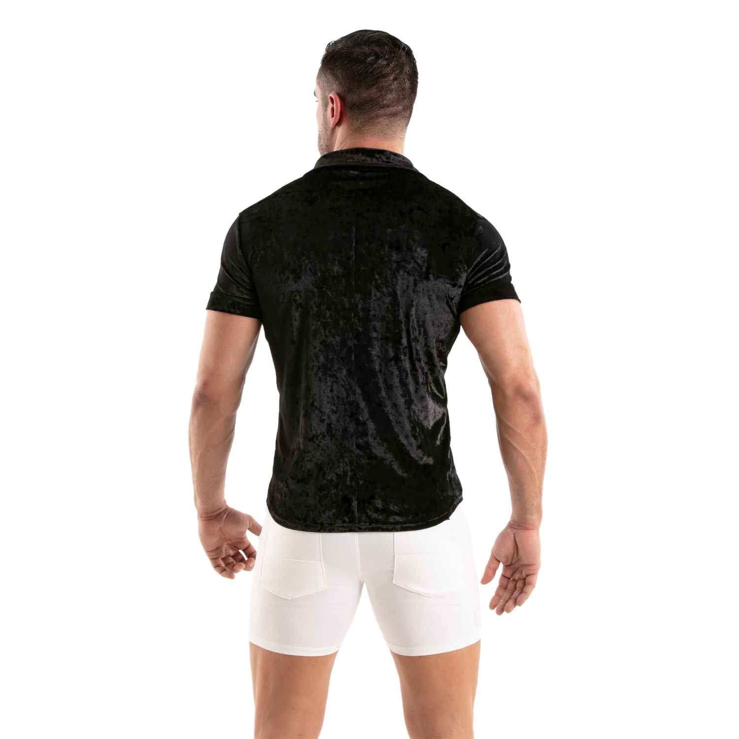 Crushed Velvet Shirt Black - TOF Paris - Shop Deutschland Noodosz