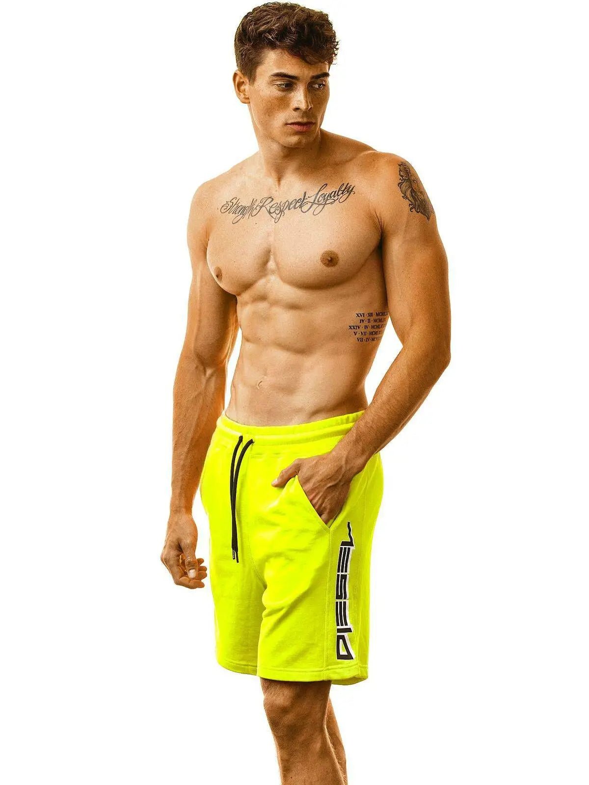 DIESEL BMOWT-EDDY Sporthose Jogginghose Trainingshose Gym Short Bermuda Surfersh - noodosz