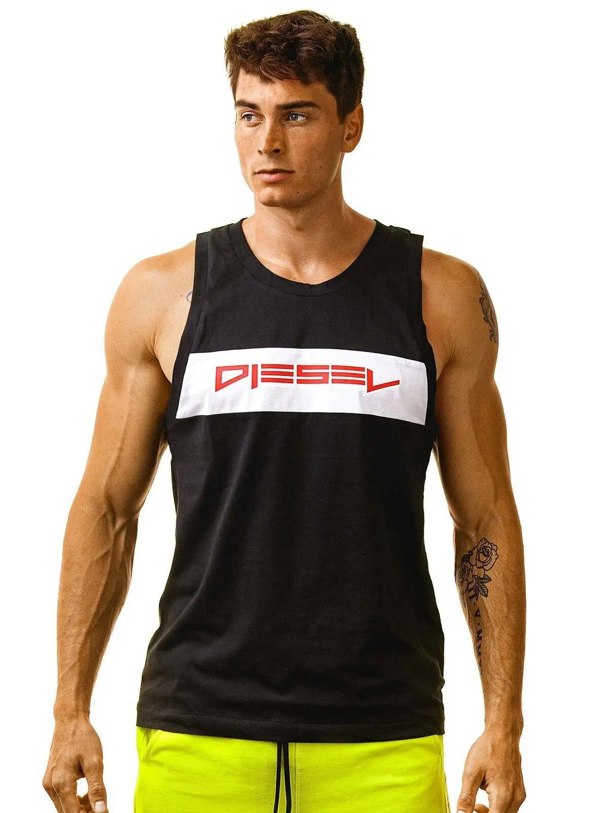 DIESEL BMOWT-LOCOARM Tank Top Fitness Stringer Muscleshirt Gym Trainingsshirt - noodosz