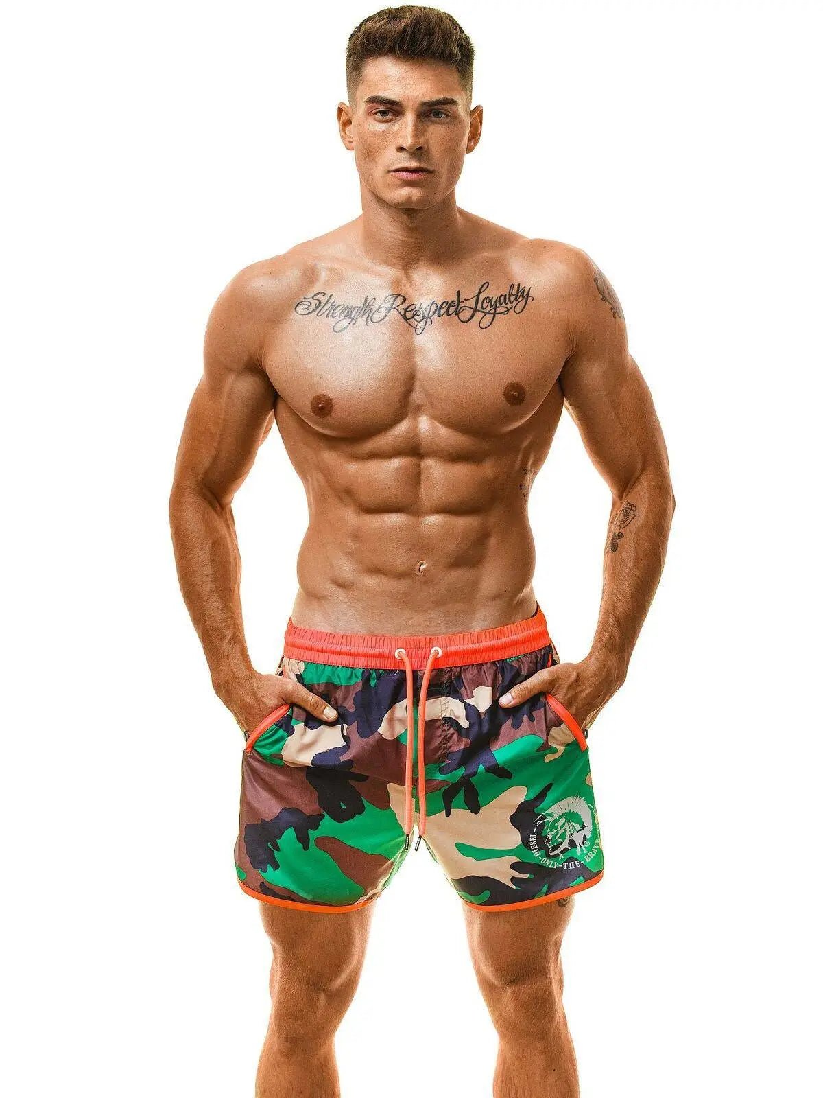 DIESEL REEF-40 Surfershorts Männer Badeshort Badehose Bermuda Boardshorts - noodosz