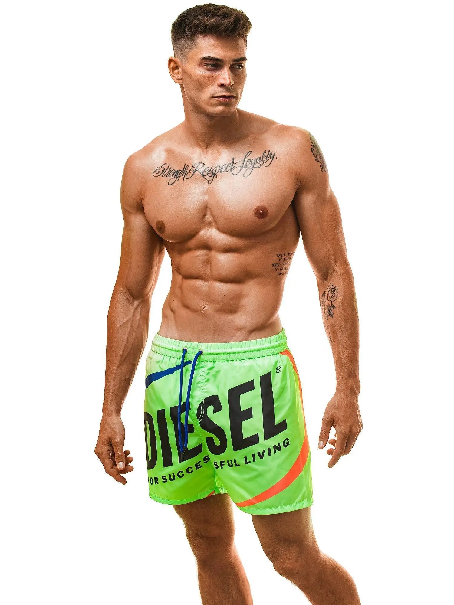 DIESEL WAVE BMBX Herren lange Surfershorts Badeshort Badehose Bermuda Boardshort - noodosz