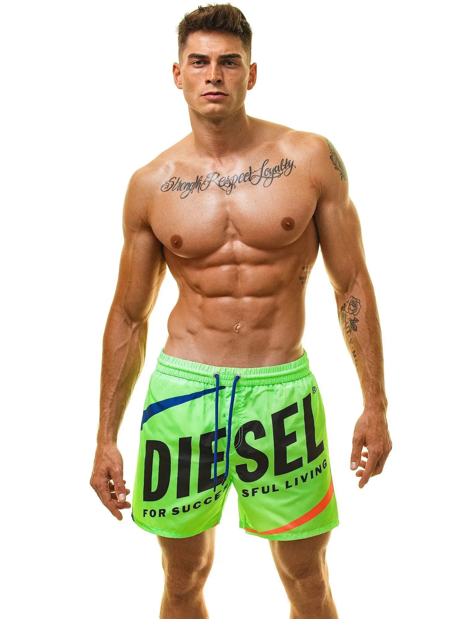 DIESEL WAVE BMBX Herren lange Surfershorts Badeshort Badehose Bermuda Boardshort - noodosz