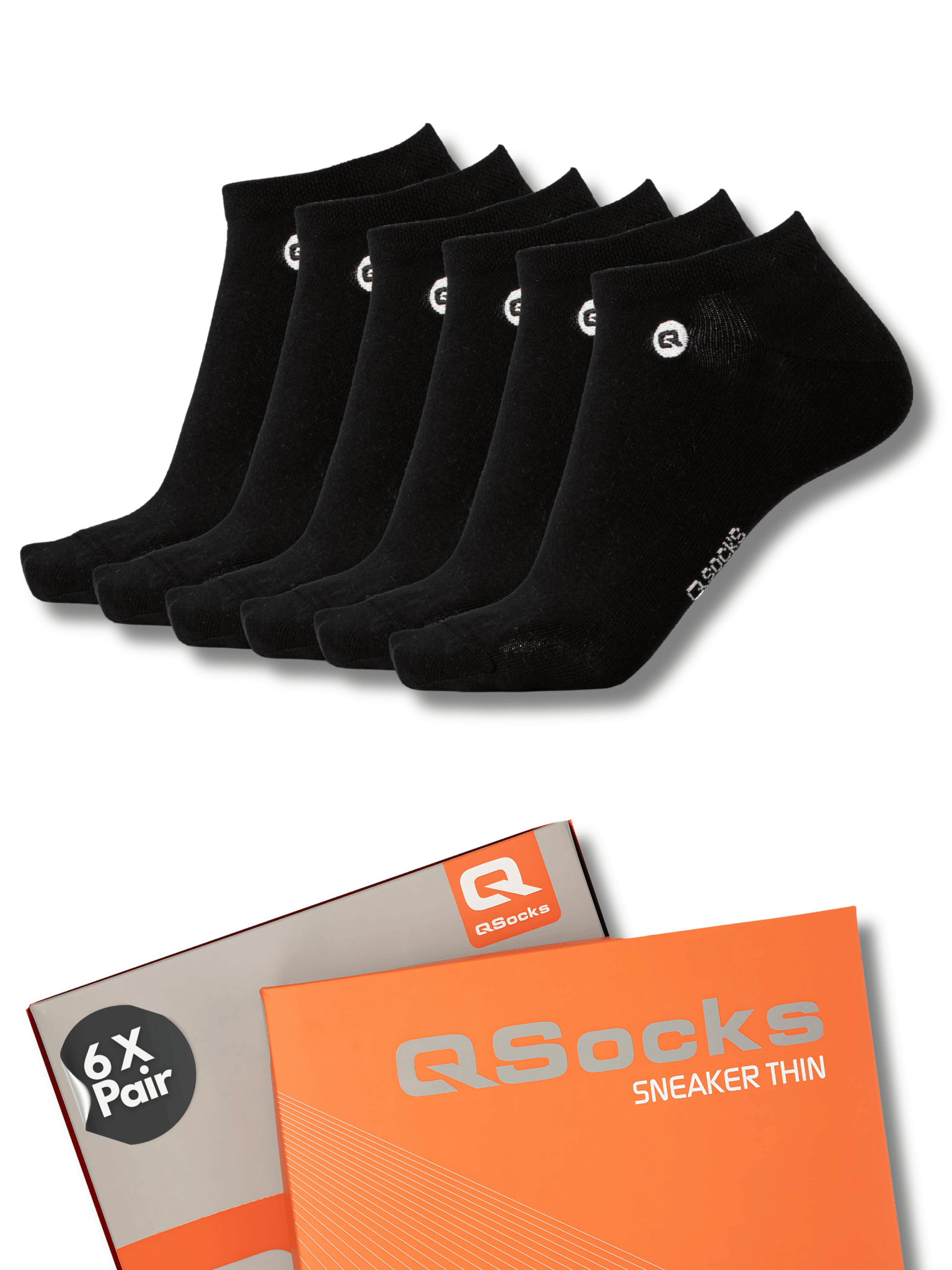 Dünne Sneaker Socken für Damen und Herren 6X Paar - QOLONIA - Shop Deutschland Noodosz