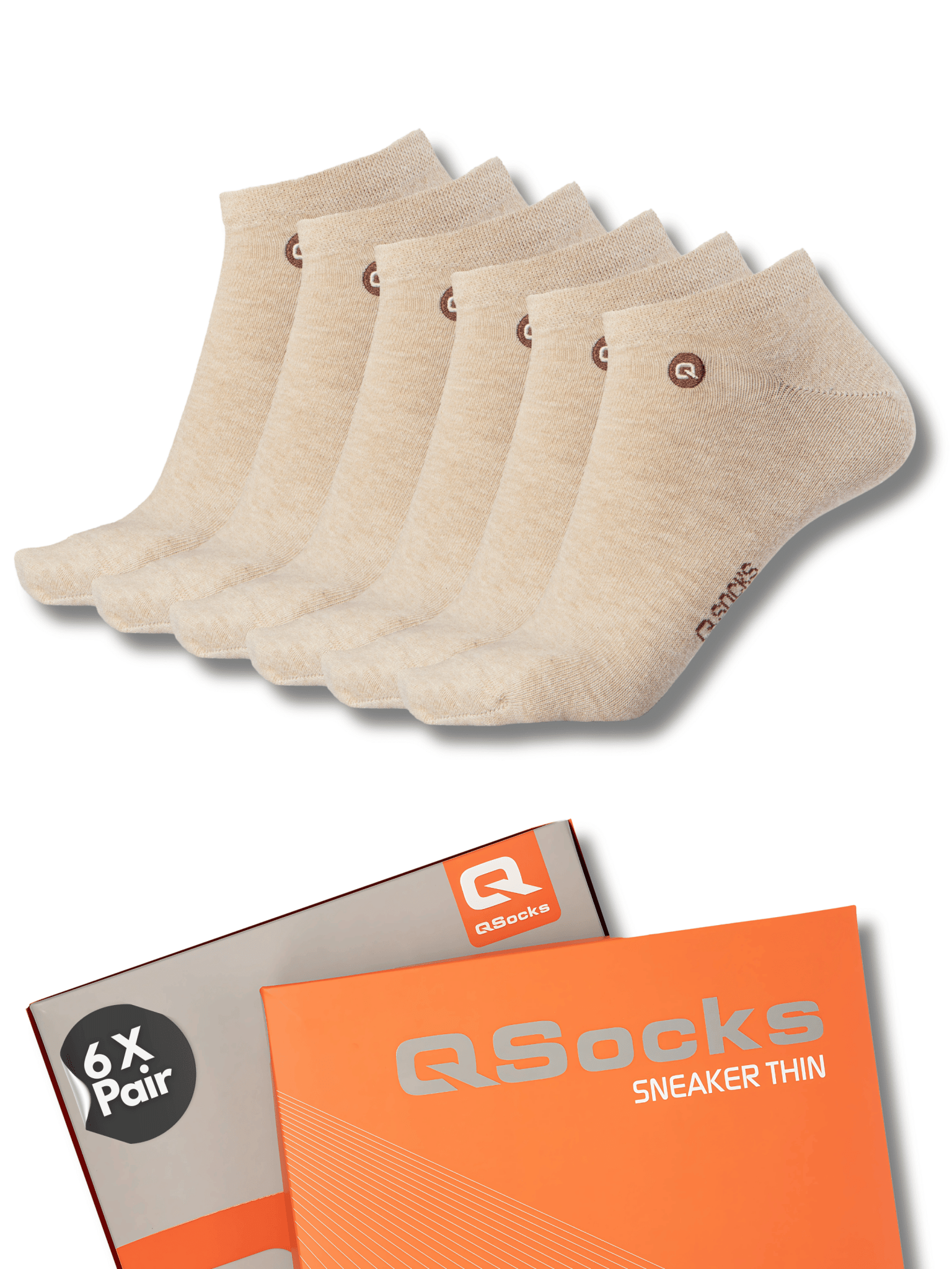 Dünne Sneaker Socken für Damen und Herren 6X Paar - QOLONIA - Shop Deutschland Noodosz
