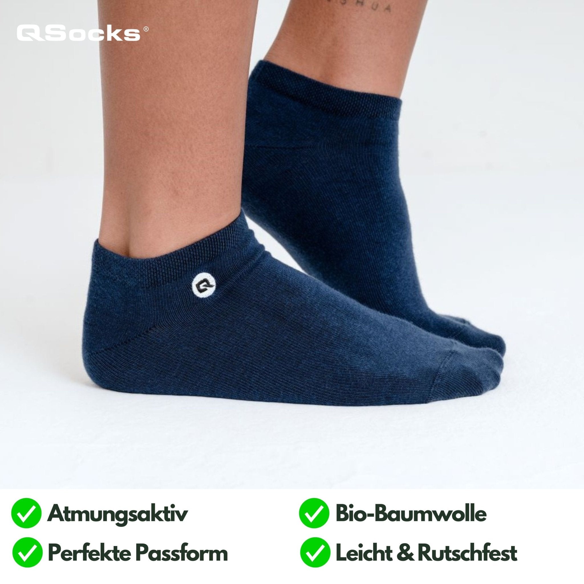 Dünne Sneaker Socken für Damen und Herren 6X Paar - QOLONIA - Shop Deutschland Noodosz