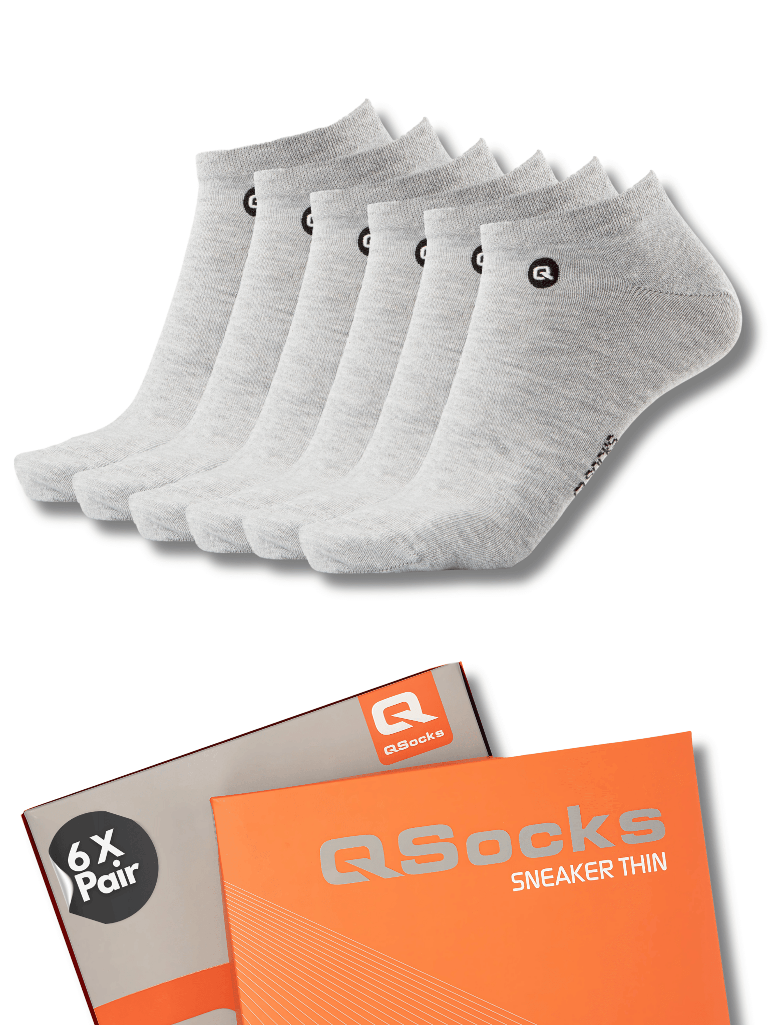 Dünne Sneaker Socken für Damen und Herren 6X Paar - QOLONIA - Shop Deutschland Noodosz