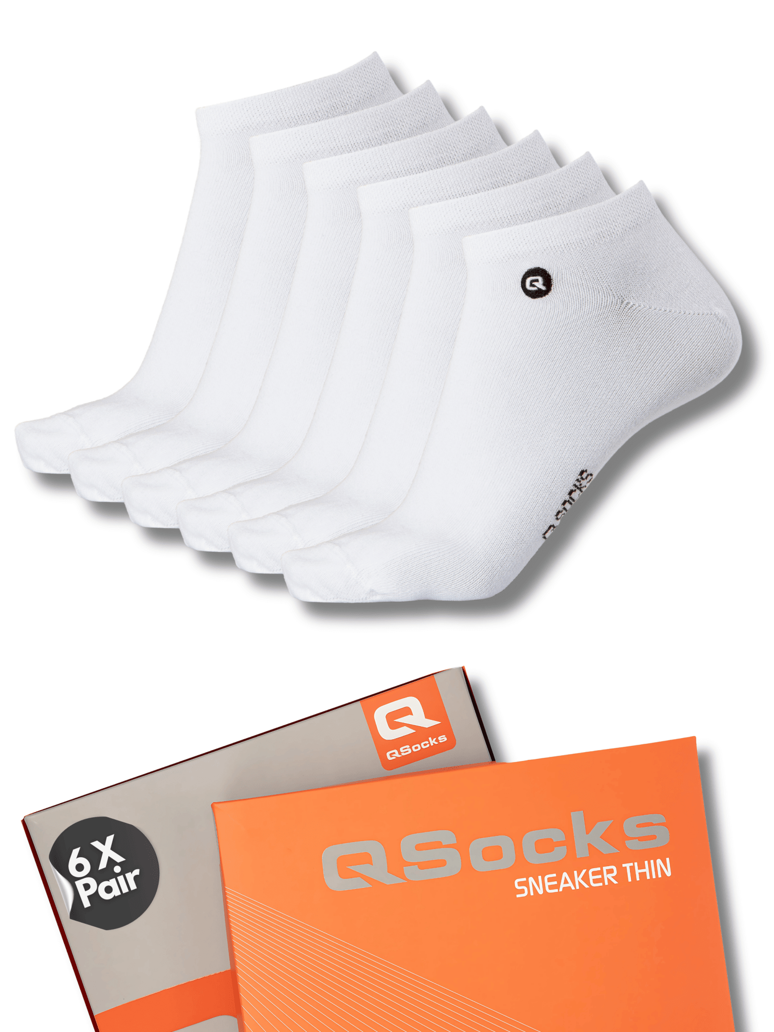 Dünne Sneaker Socken für Damen und Herren 6X Paar - QOLONIA - Shop Deutschland Noodosz