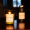 Hay Flower – Natural scented candle with essential oils from a recycled wine bottle