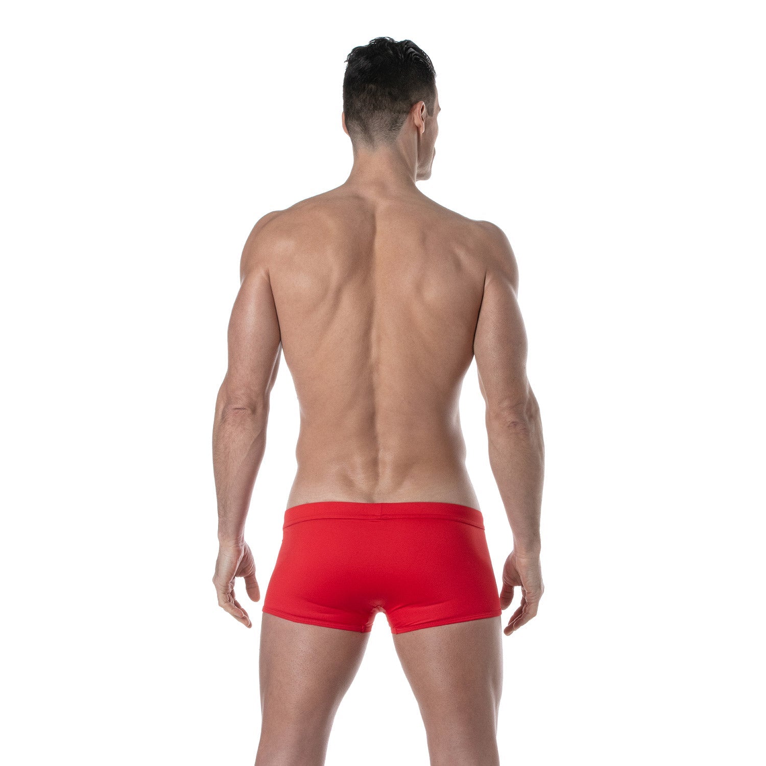 Einfarbige Badehose, Badeboxer – Rot - TOF Paris - Shop Deutschland Noodosz
