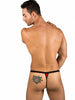 EROS VENEZIANI 6846 String mit Loch Tanga Slip Lack Leder Gummie ouvert - noodosz