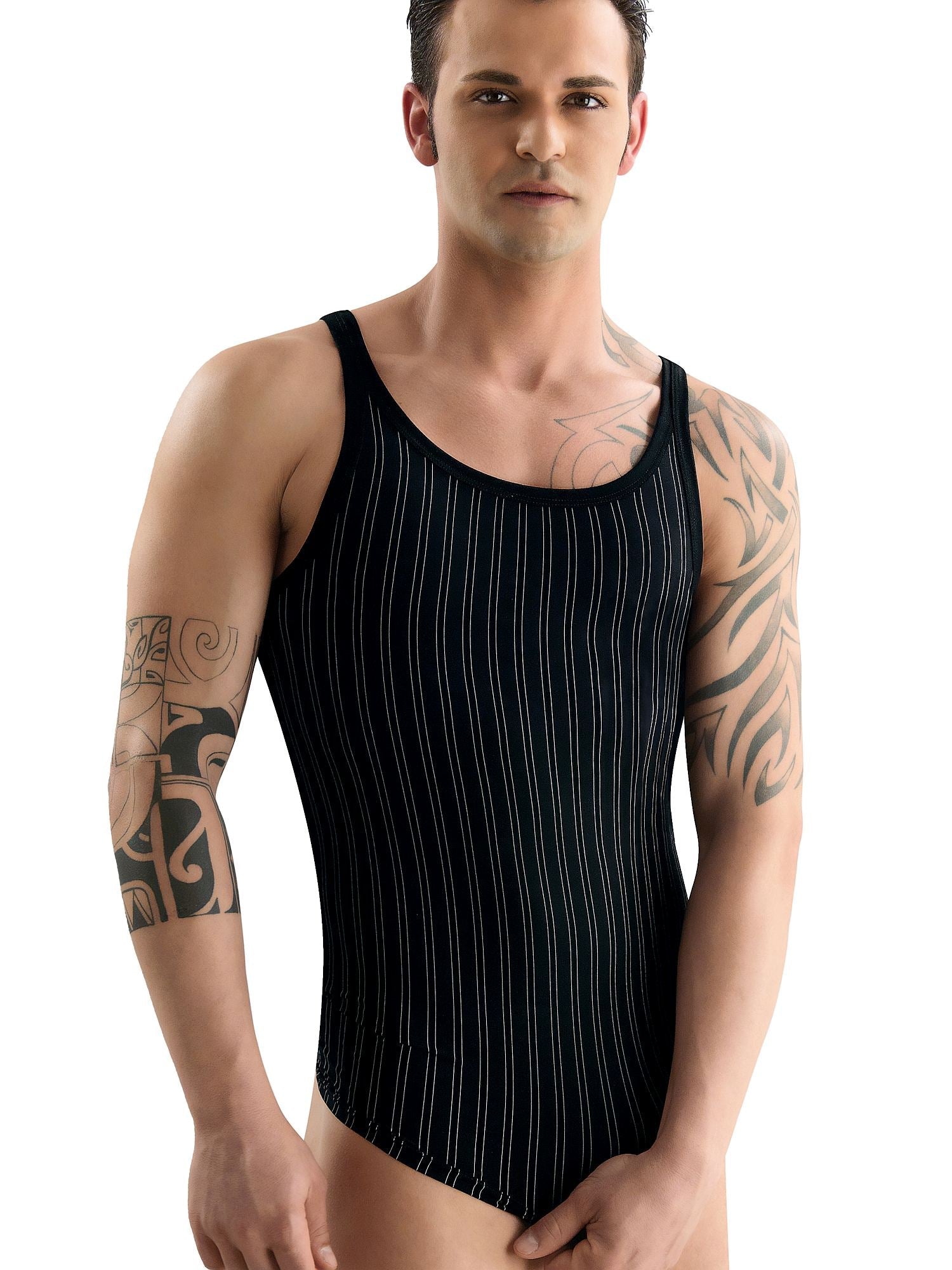 EROS VENEZIANI 7075 Nadelstreifen Tank Top - noodosz EROS VENEZIANI 7075 Nadelstreifen Tank Top Eros Veneziani Kleidung & Accessoires:Herren:Herrenmode:Shirts & Hemden:T-Shirts nudosz.myshopify.com