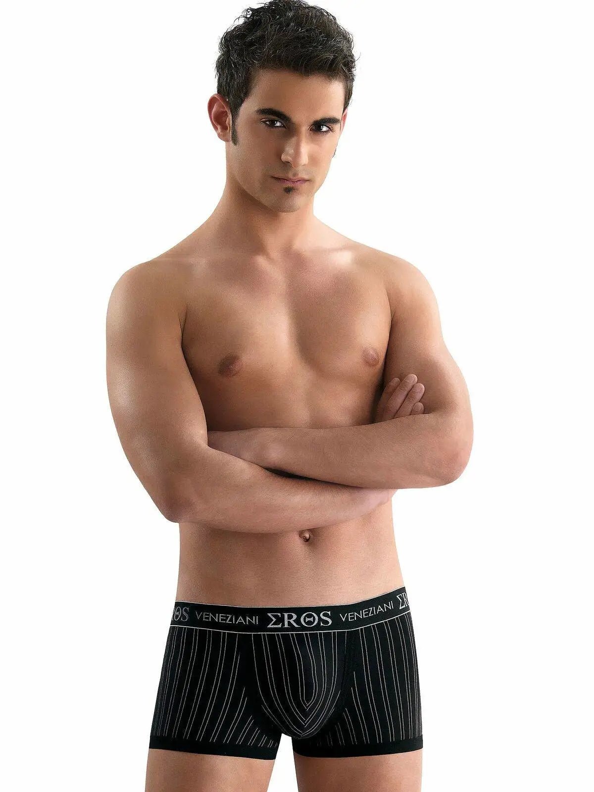 EROS VENEZIANI 7077 Nadelstreifen Herren Boxer Boxershorts Shorts Panty Unterhos - noodosz