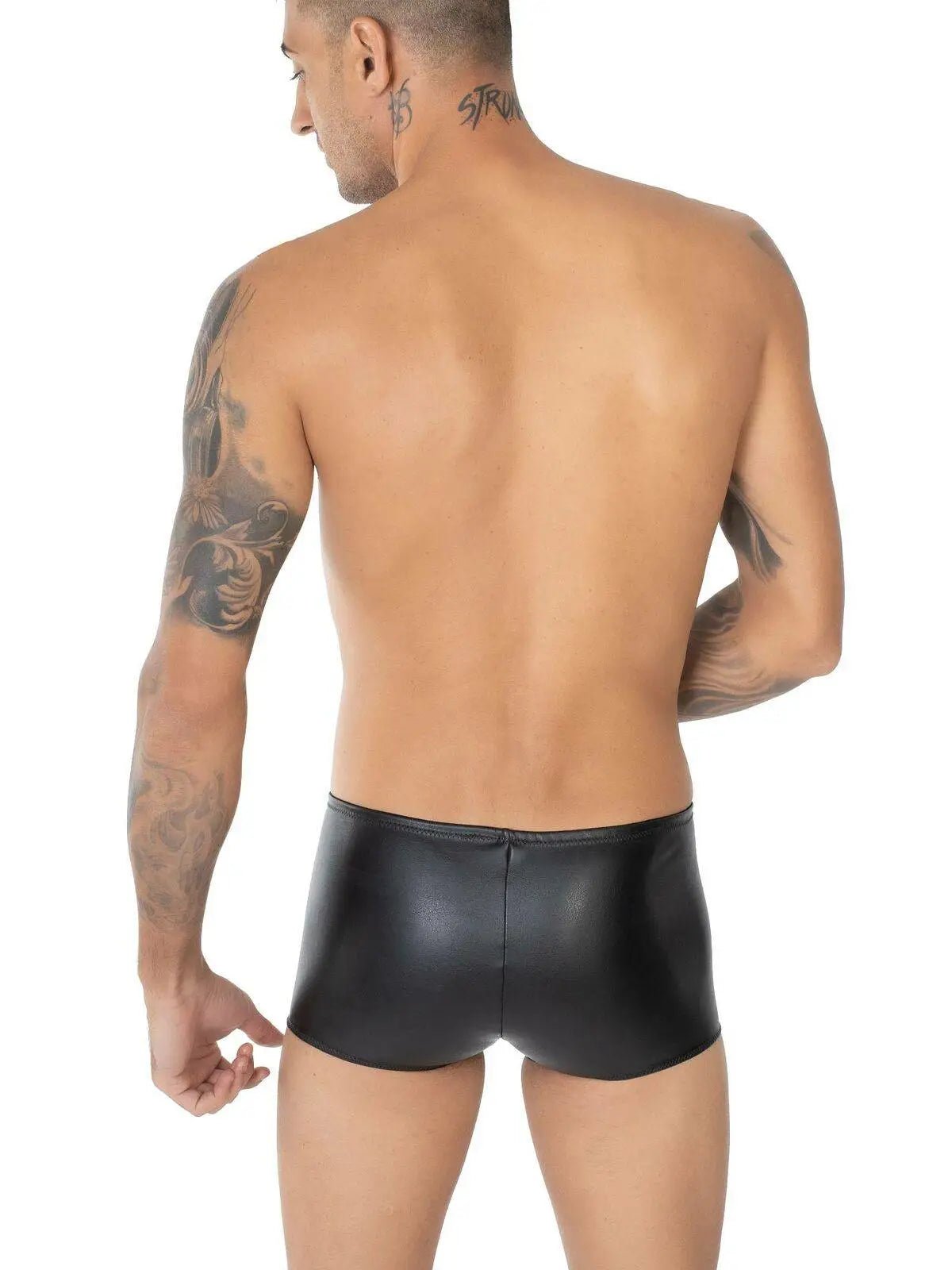 EROS VENEZIANI 7394 Fetish Nieten Boxer Push-Up Boxershorts Veganes Leder - noodosz