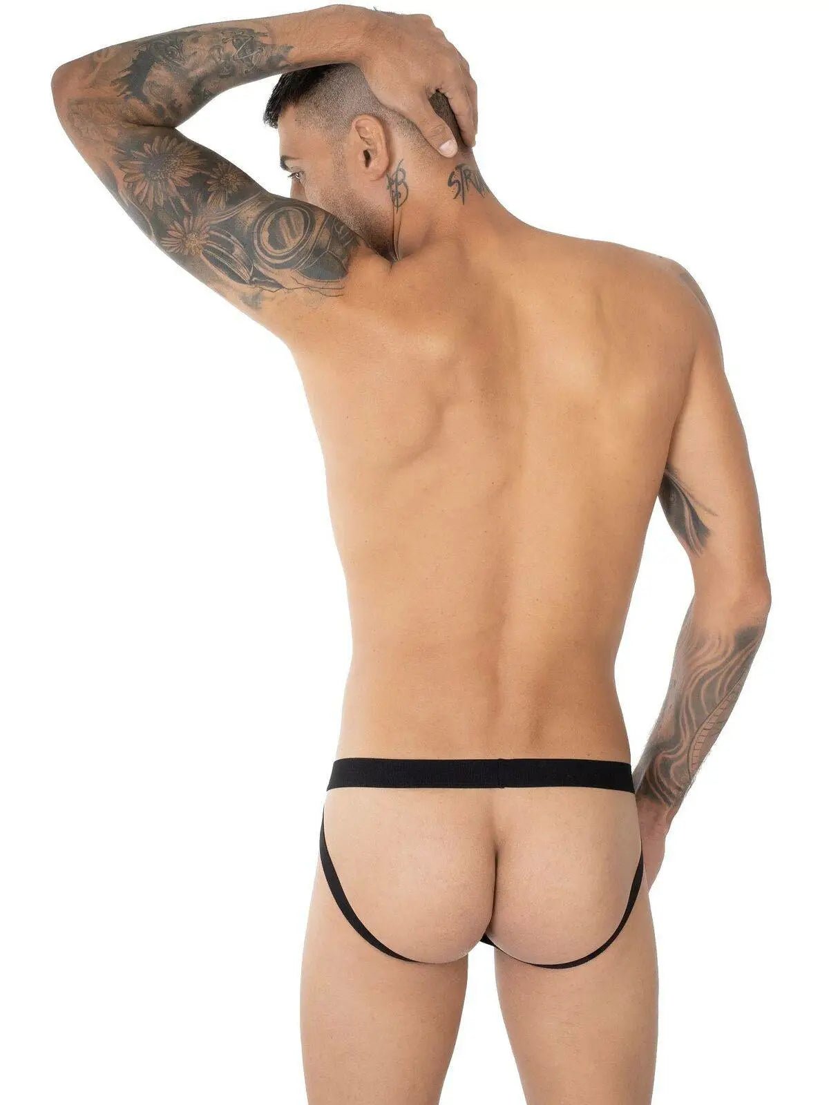 EROS VENEZIANI 7396 Nieten Lack Leder Fetish Jock Jockstrap Slip Veganes Leder - noodosz