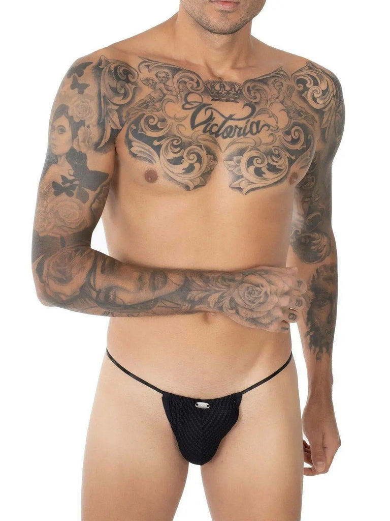 EROS VENEZIANI 7402 - Nadelstreif String Stringtanga Slip Ministring Thong Sl - noodosz