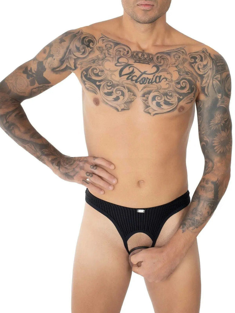 EROS VENEZIANI 7404 String mit Loch und C-Ring Stringtanga Slip G-String Thong S - noodosz