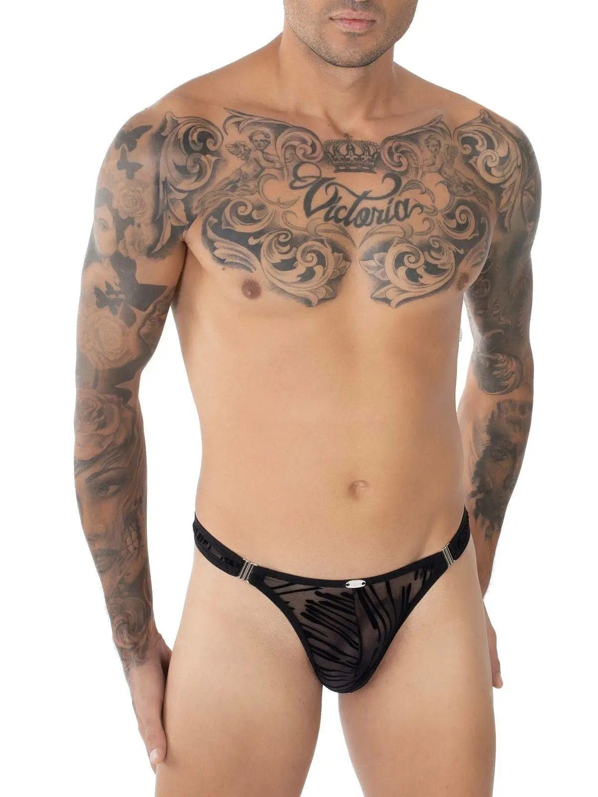 EROS VENEZIANI 7412 Netz Herren String Stringtanga Slip G-String Thong Slip - noodosz