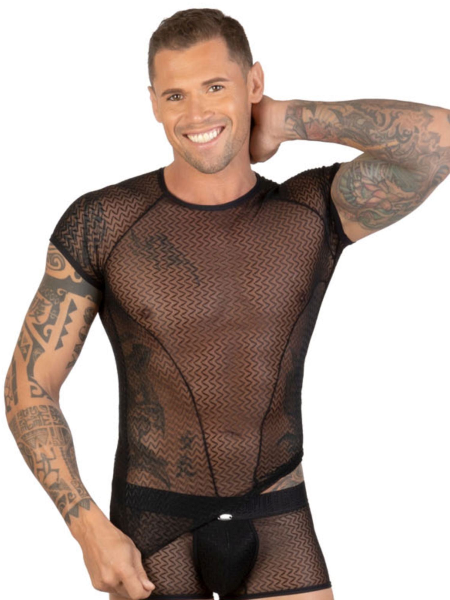 EROS VENEZIANI 7431 - Transparentes T-Shirt - noodosz EROS VENEZIANI 7431 - Transparentes T-Shirt Eros Veneziani Kleidung & Accessoires:Spezielle Anlässe:Erotik:Herrenunterwäsche nudosz.myshopify.com