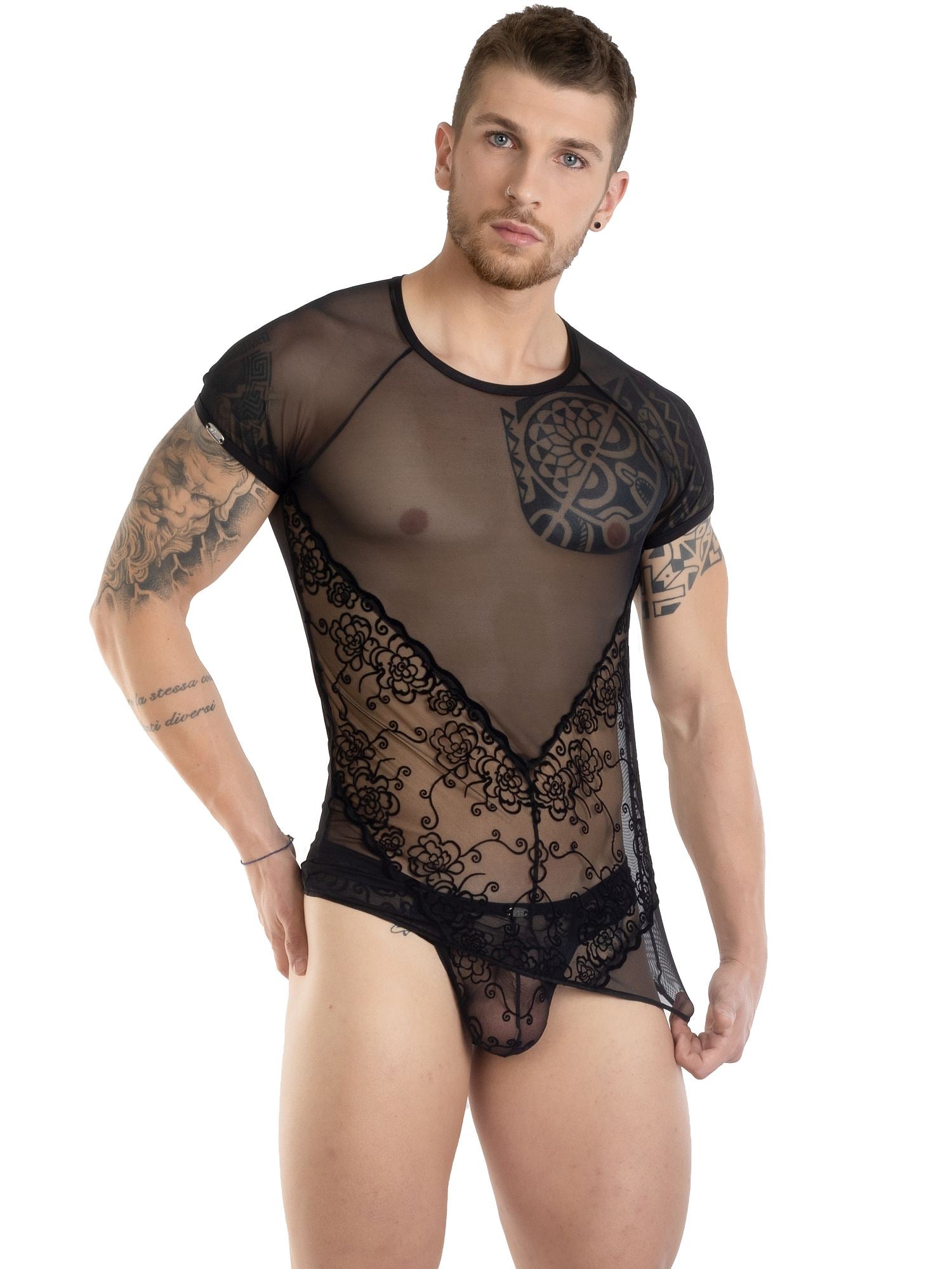 EROS VENEZIANI 7470 - Transparentes T-Shirt Spitze - noodosz