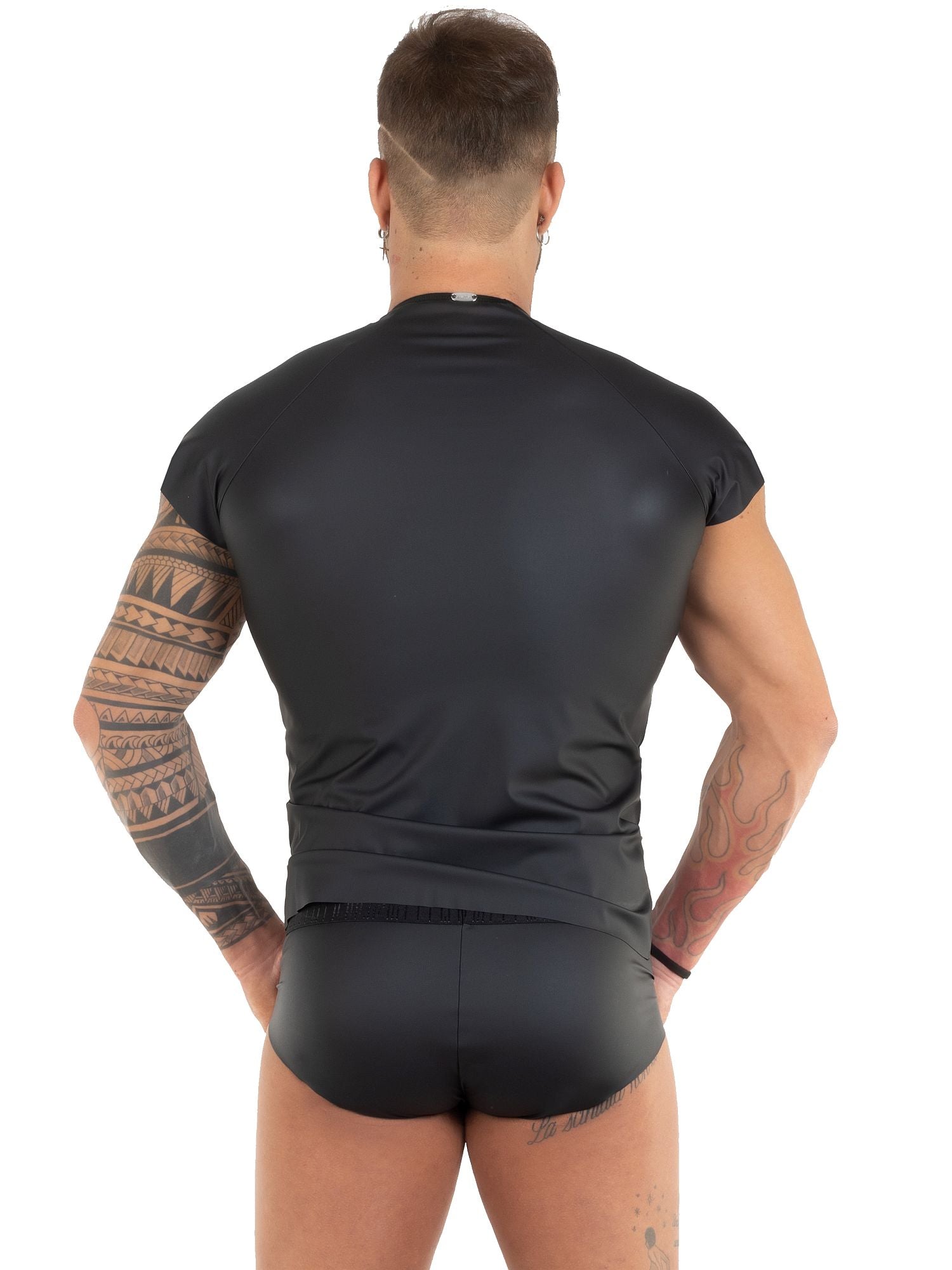 EROS VENEZIANI 7507 - Veganes Leder T-Shirt - noodosz EROS VENEZIANI 7507 -  Veganes Leder T-Shirt Eros Veneziani Kleidung & Accessoires:Erotik:Herrenunterwäsche nudosz.myshopify.com