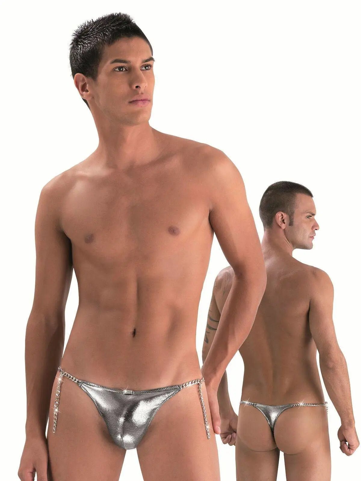 EROS VENEZIANI ♥ FEATURING - 7023 Herren Leder String Tanga Kette - noodosz