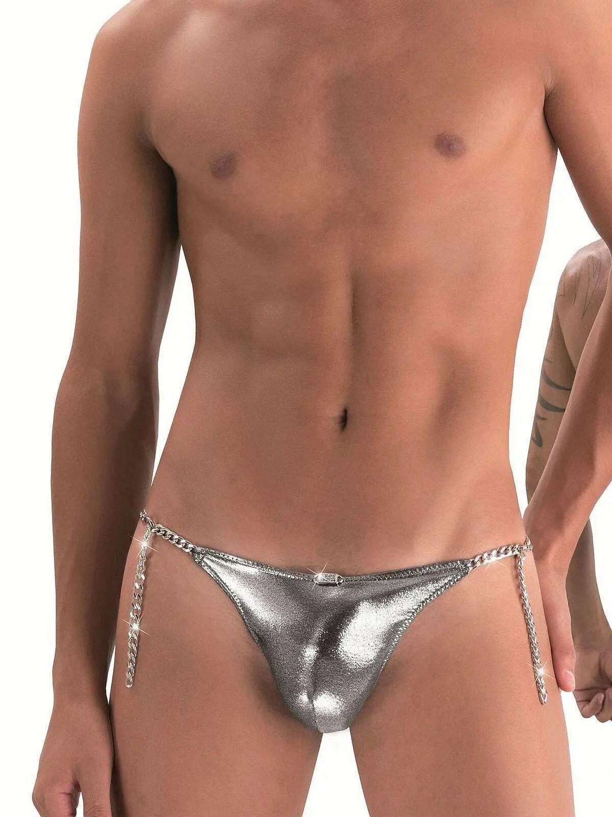 EROS VENEZIANI ♥ FEATURING - 7023 Herren Leder String Tanga Kette - noodosz