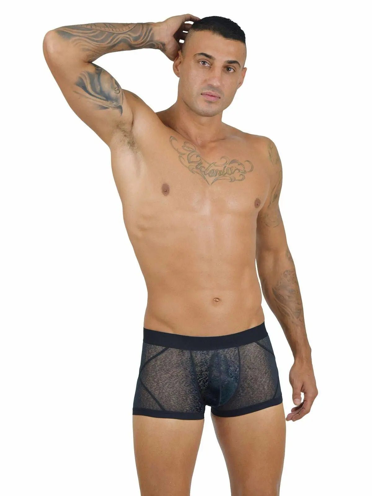 EROS VENEZIANI - ❤ FEATURING 7378 Boxer Trunk durchsichtig Mesh Netz Boxershorts - noodosz