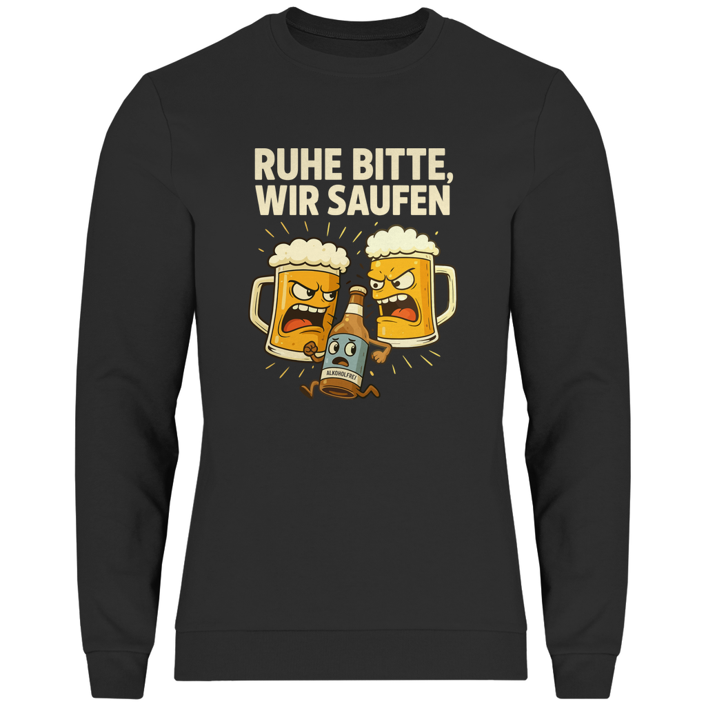 Herren Sweatshirt Ruhe Bitte