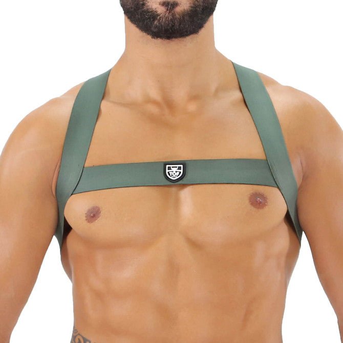Fetisch - Elastik - Harness – Khaki - TOF Paris - Shop Deutschland Noodosz