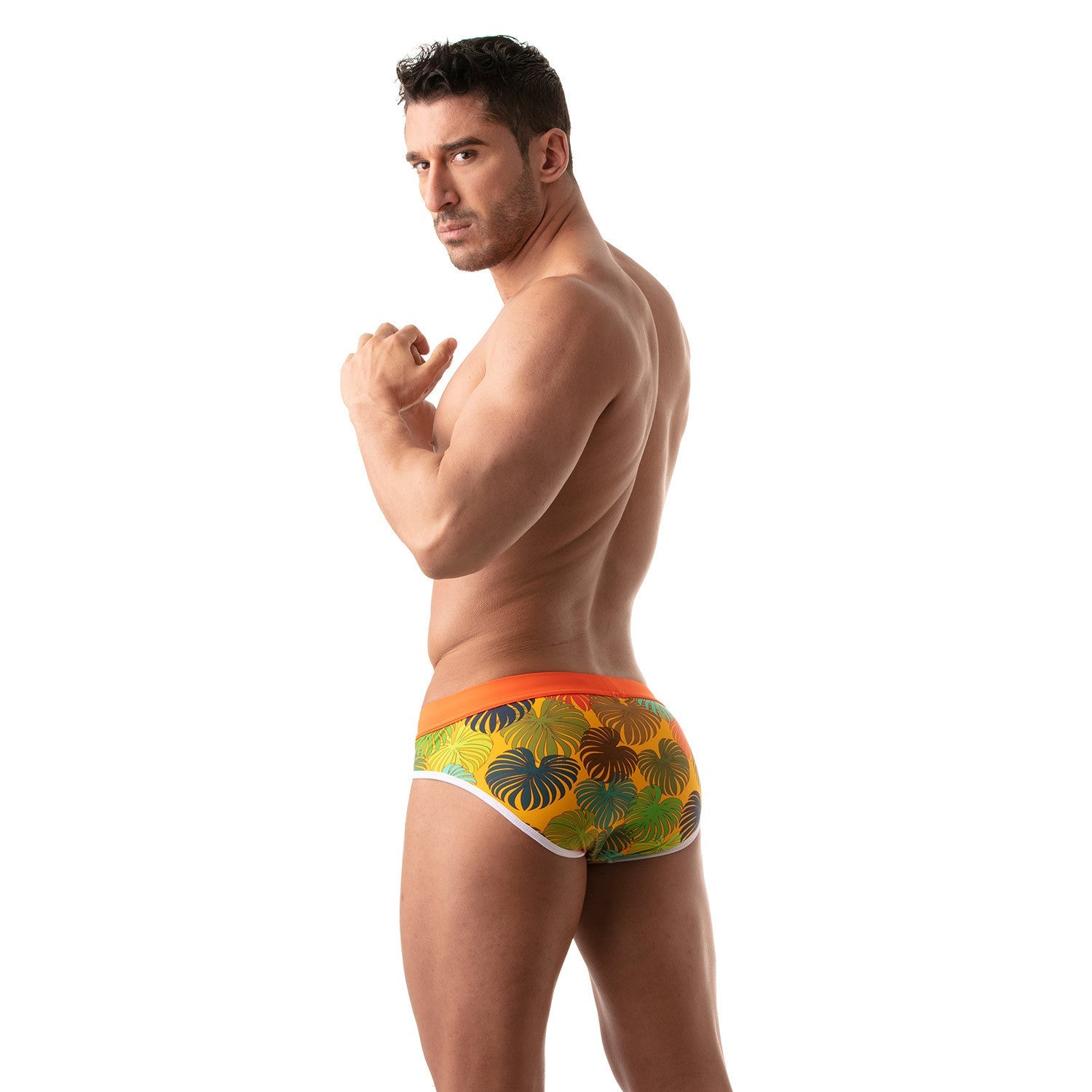 Florales Badehose, Badeslip – Gelb - TOF Paris - Shop Deutschland Noodosz