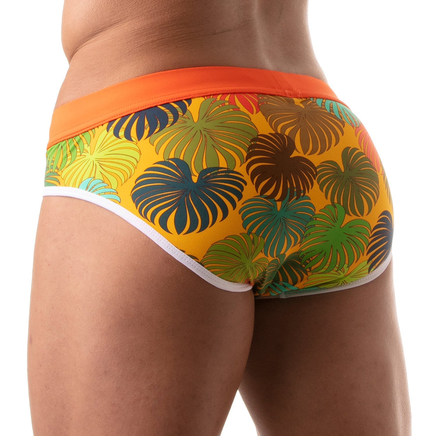 Florales Badehose, Badeslip – Gelb - TOF Paris - Shop Deutschland Noodosz