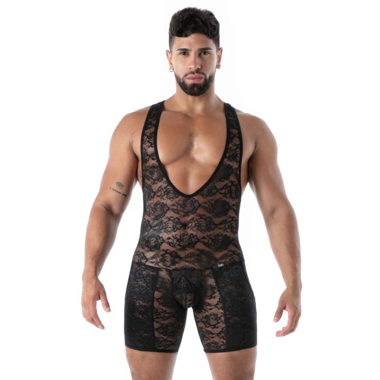 Fluid Lace Pocket Open Wrestling Body Black - noodosz - TOF Paris - 