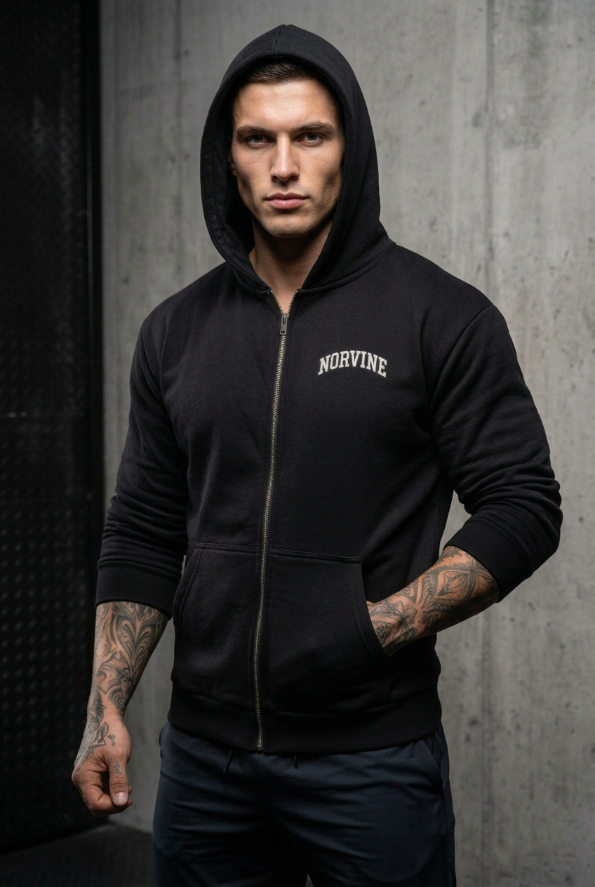 Norvine Signature Zip Hoodie Herren im College-Stil - Norvine - Shop Deutschland Noodosz