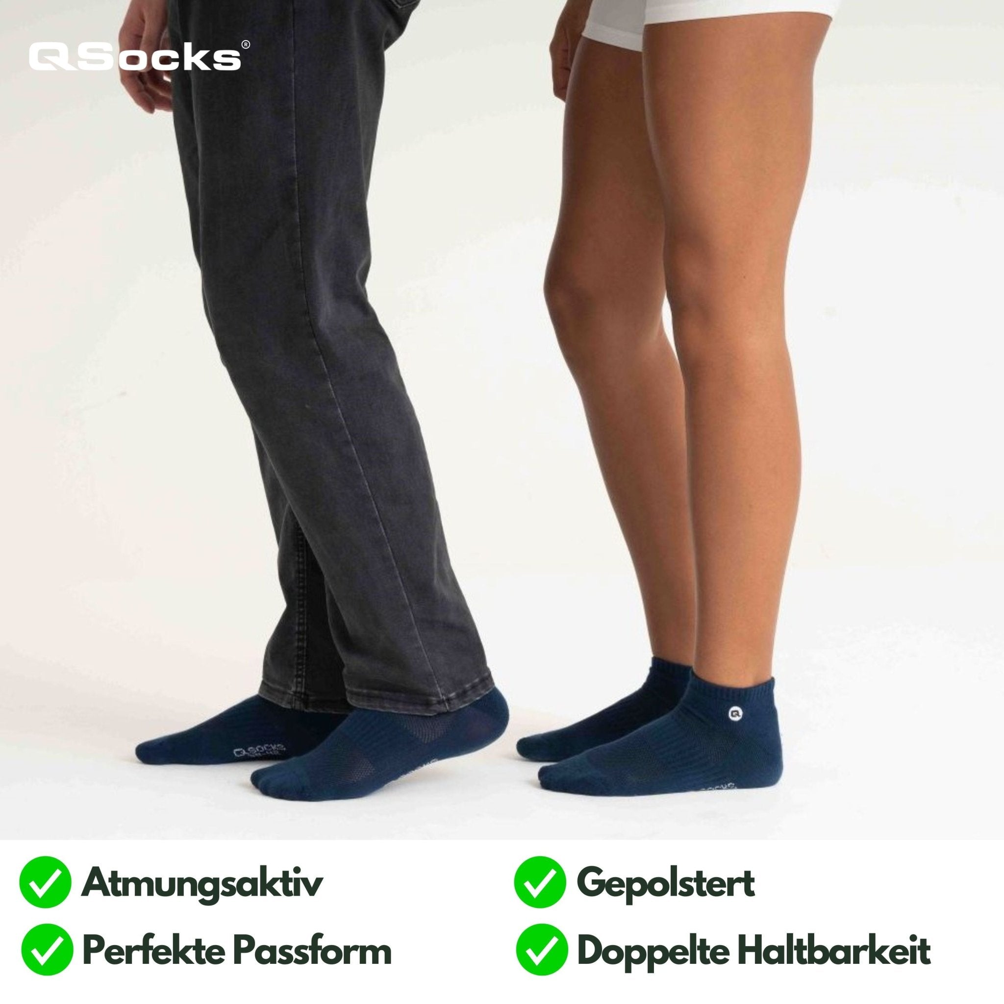 Gepolstert kurze Knöchel Socken für Damen und Herren 6X Paar - QOLONIA - Shop Deutschland Noodosz
