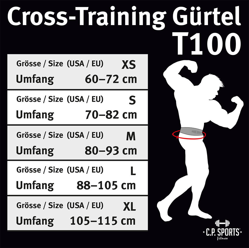 Gewichthebegürtel / Cross - Training - C.P. Sports - XS bis XL - T100 - MG Sports Company - Shop Deutschland Noodosz