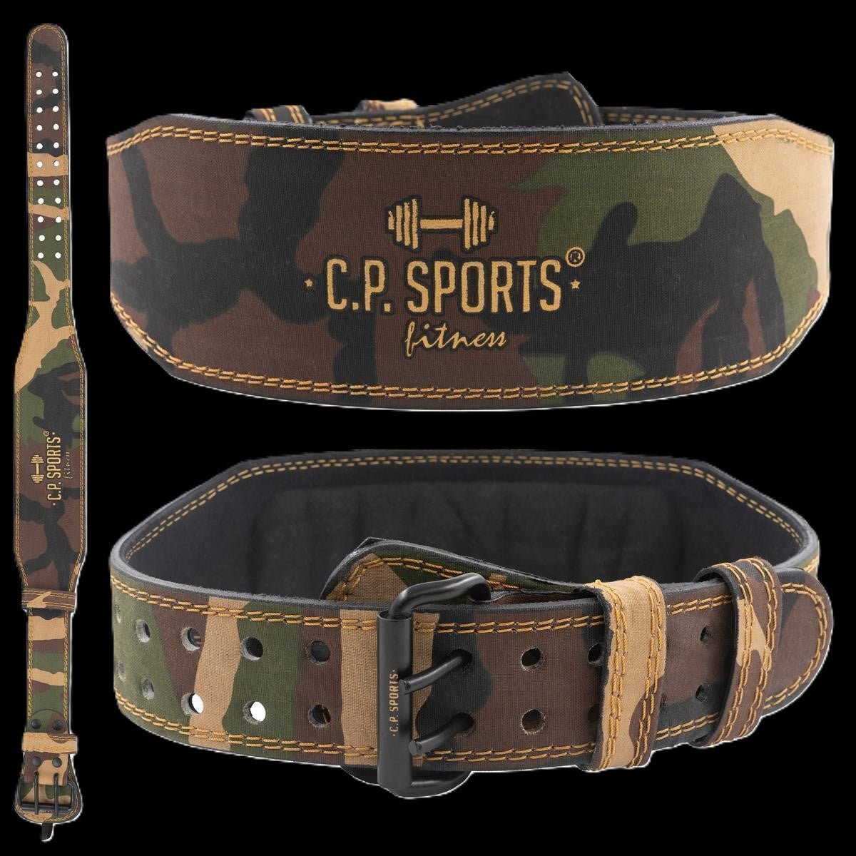 Gewichthebergürtel - Camouflage Grün - C.P. Sports - T4 - 9+11 - MG Sports Company - Shop Deutschland Noodosz