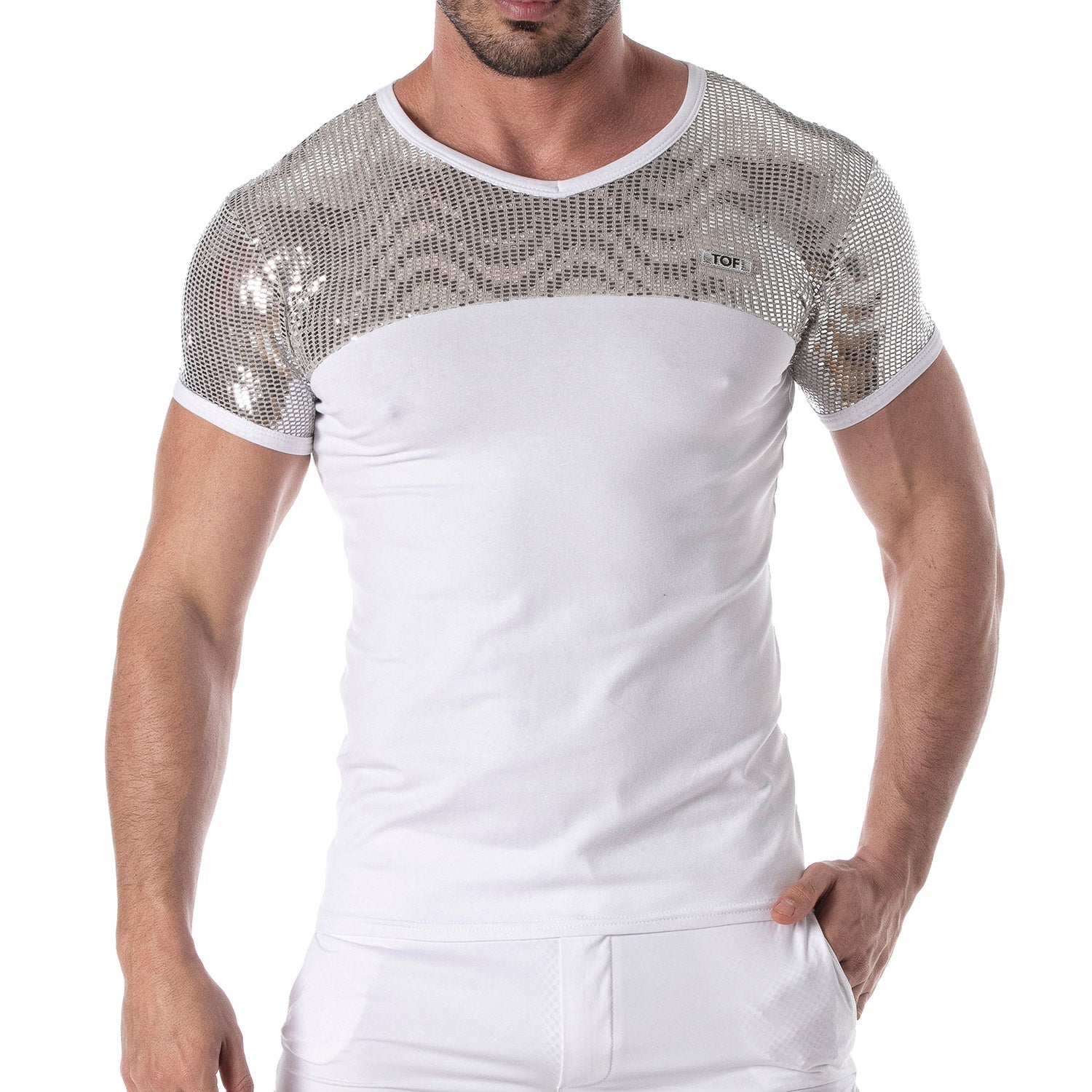 Glitter - T-Shirt Silber für Männer - TOF Paris - Shop Deutschland Noodosz