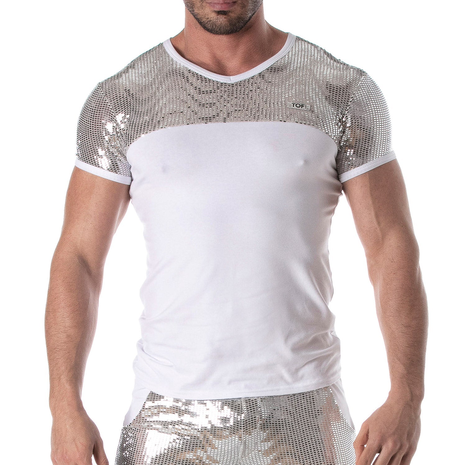 Glitter - T-Shirt Silber für Männer - TOF Paris - Shop Deutschland Noodosz