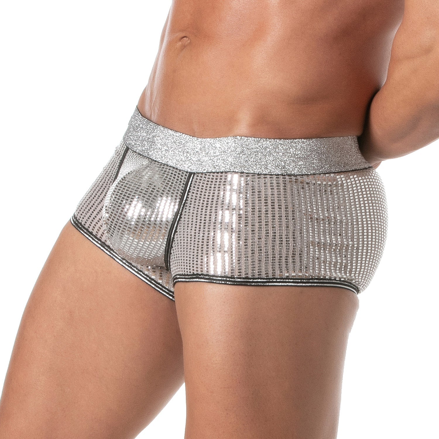 Glitzer - Boxer Silber - TOF Paris - Shop Deutschland Noodosz
