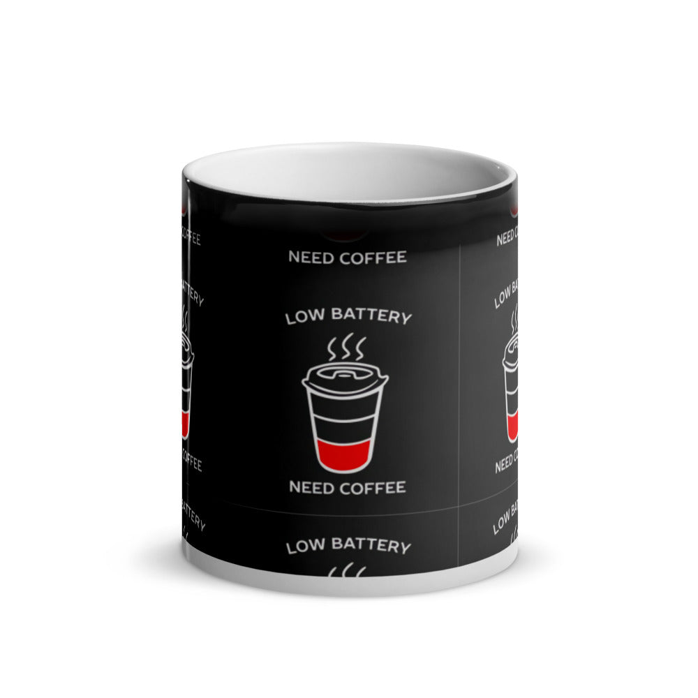 Low Battery Needs Coffee - Shiny Magic Mug